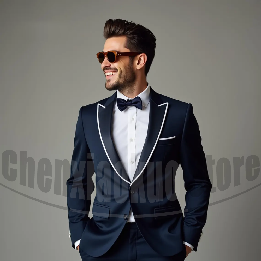 Men'S Formal Evening Wear - الرجال الدعاوى موضة الذروة التلبيب واحدة