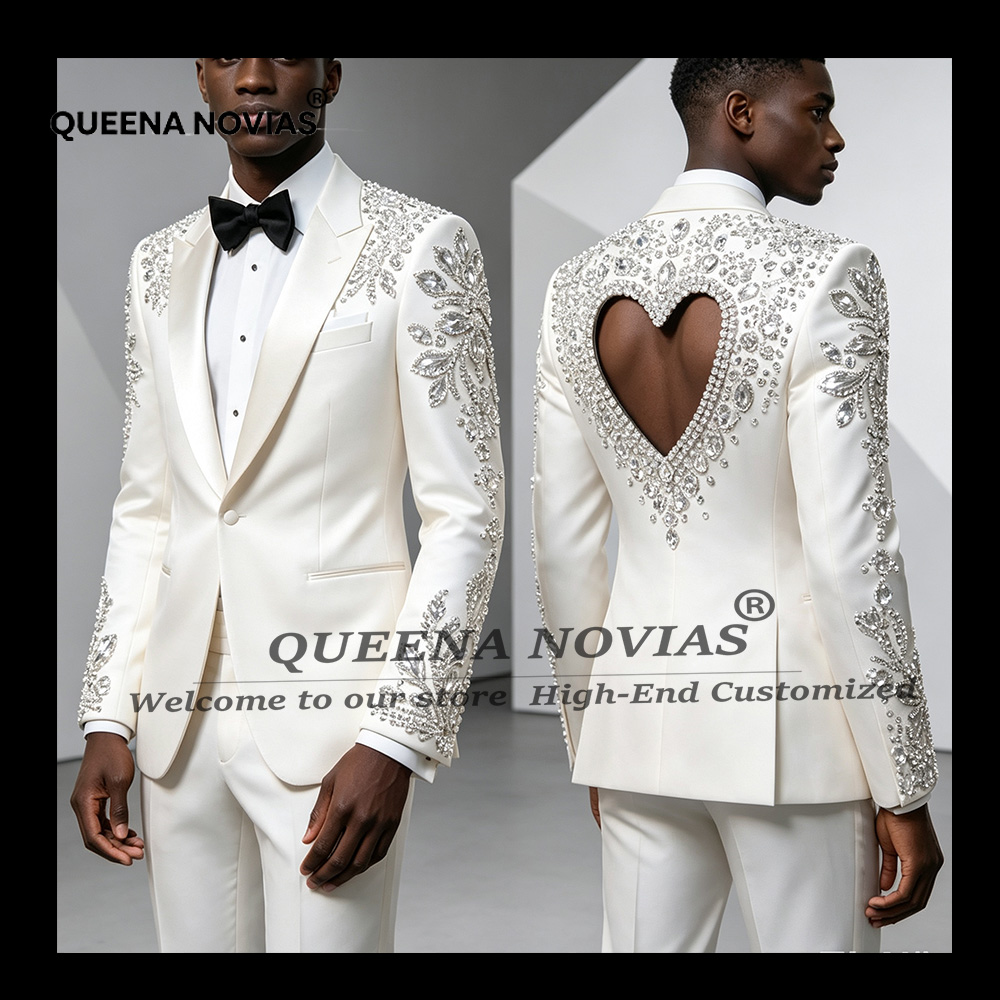 Men Formal Wear Without Suit - بدلات رجالية رسمية فاخرة، بليزر مرصع