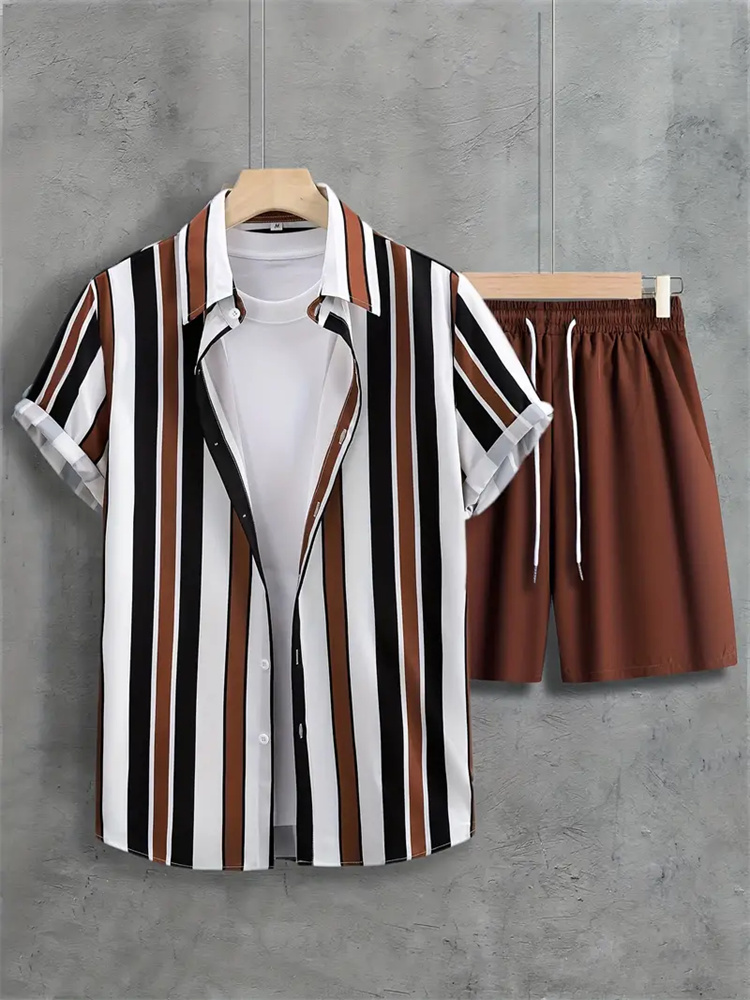 Men'S Formal Beach Wear - بدلة ركاب كاجوال للرجال ، قميص