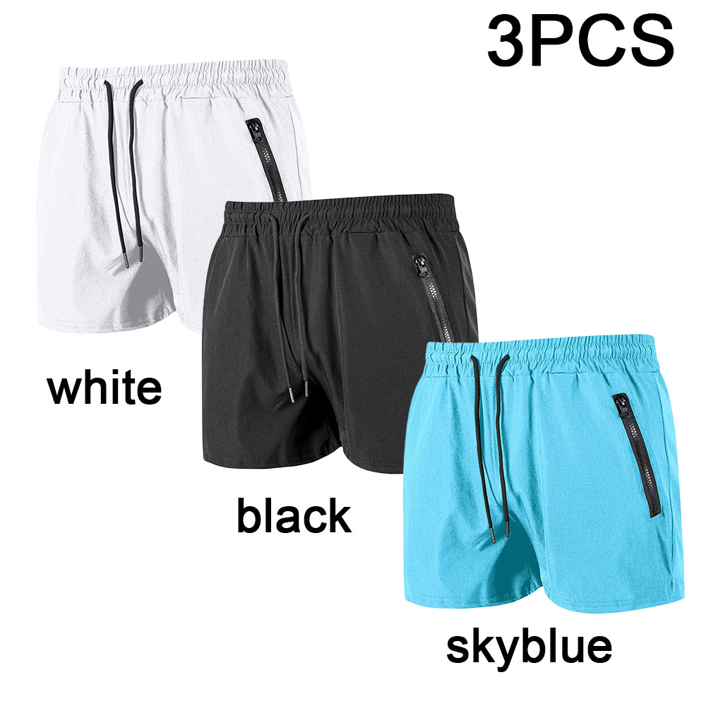 Men'S Formal Beach Wear - 3 قطعة جذوع السباحة مع جيوب