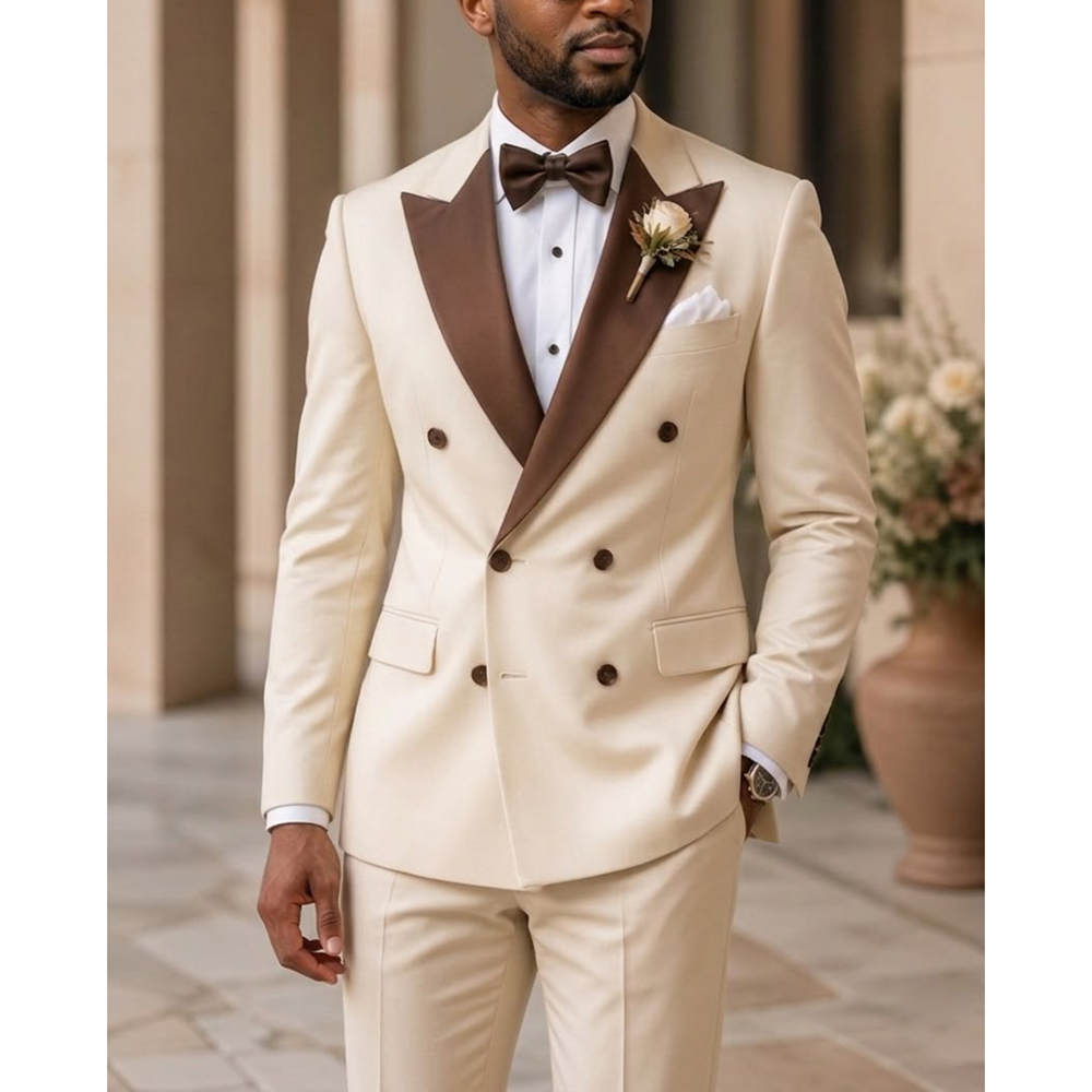 Men Formal Wear Modern - بدلة توكسيدو رجالية مزدوجة الصدر بتصميم