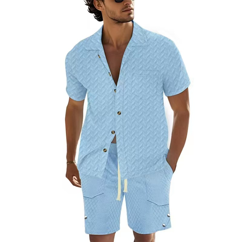 Men'S Formal Beach Wear - عرض ساخن: طقم رجالي صيفي بأكمام