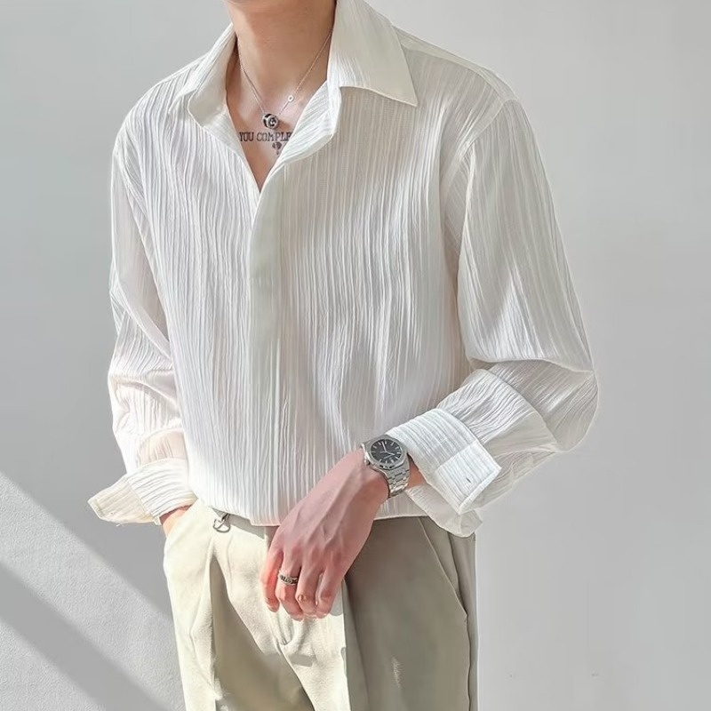 Mens Formal Look - قميص فستان زهري للرجال مع لمسة
