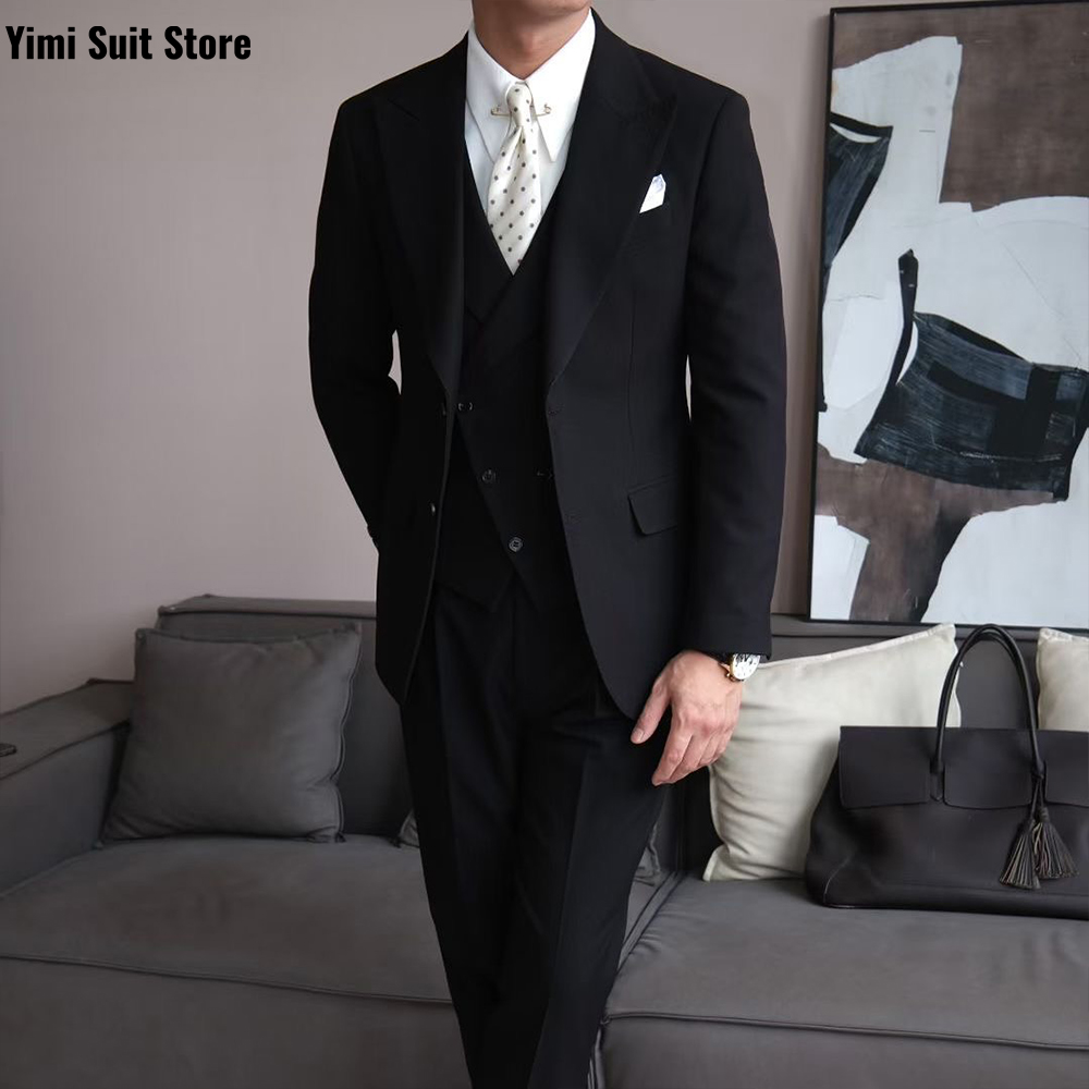 أسود جودة عالية الرجال الدعاوى - مراجعة Men Formal Wear Modern وسعره