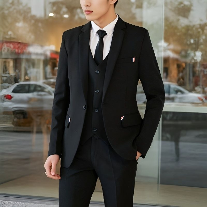 بدلة رجالية من قطعتين بقصة ضيق - مراجعة Korean Men Formal Wear وسعره