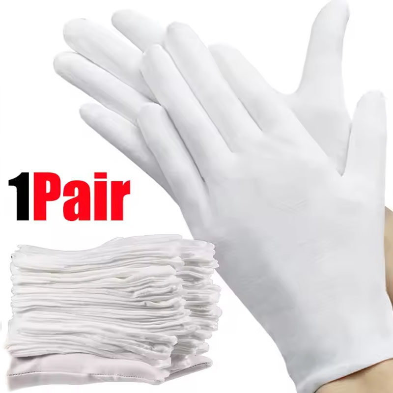 زوج واحد من قفازات القطن البيض - مراجعة Formal Wear Gloves Men وسعره