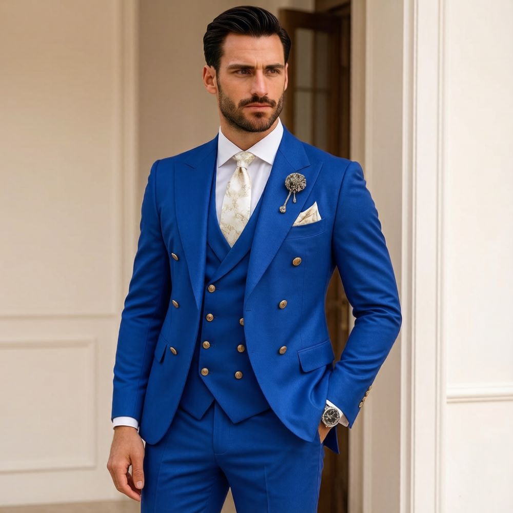 بدلة زفاف رجالية عصرية بلون عا - مراجعة Men Formal Wear Modern وسعره