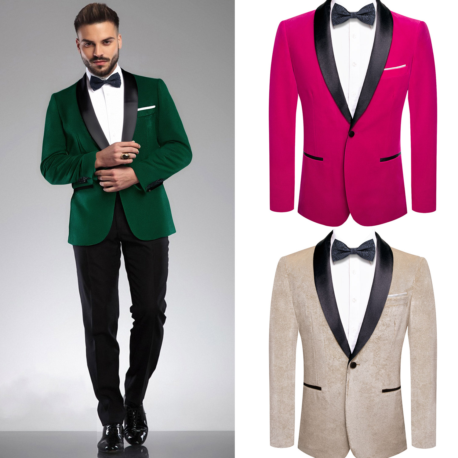 جاكيت بدلة رجالي أنيق بزر واحد - مراجعة Men Formal Wear Without Suit وسعره