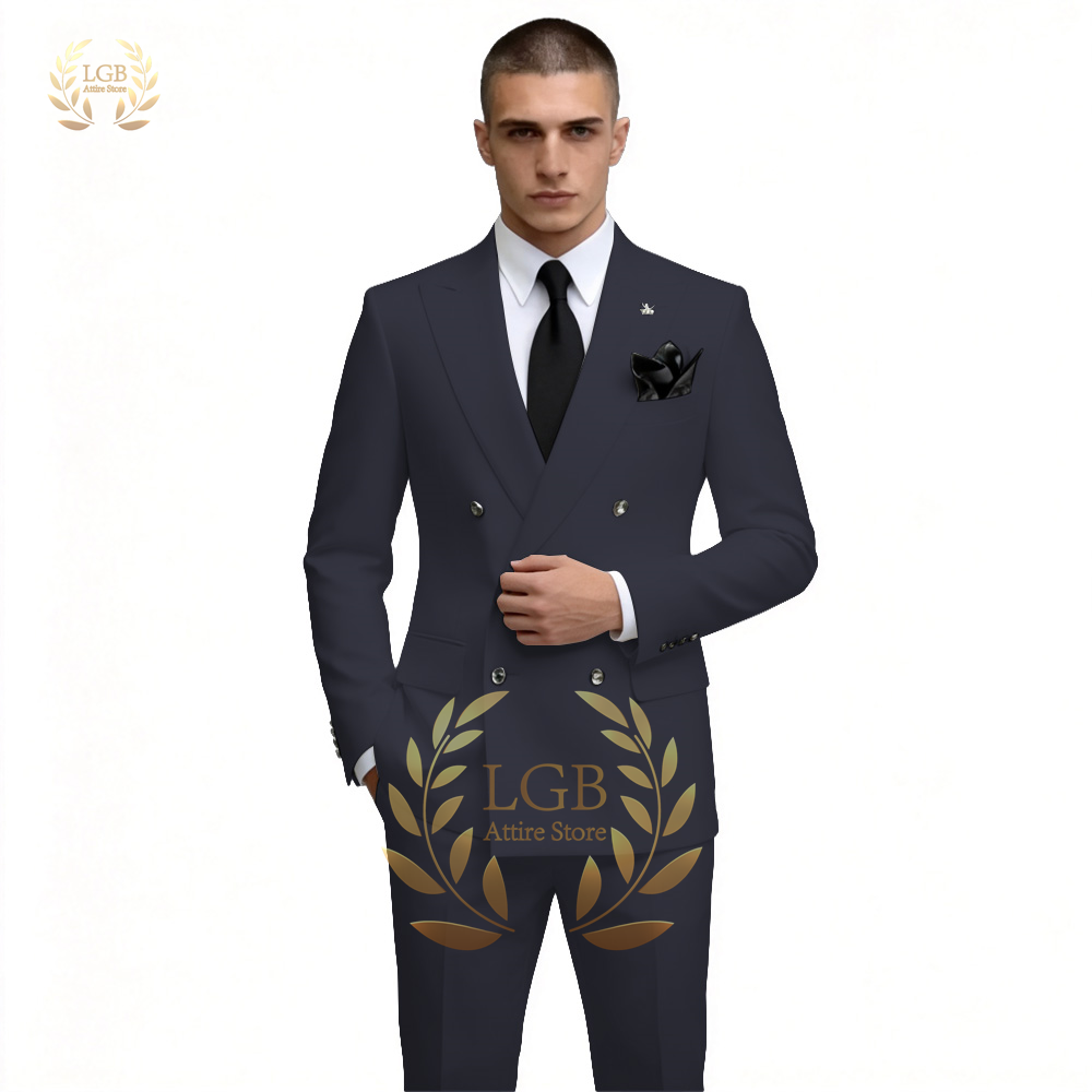 بدلة رجالية بيضاء مزدوجة الصدر - مراجعة Men'S Formal Evening Wear وسعره