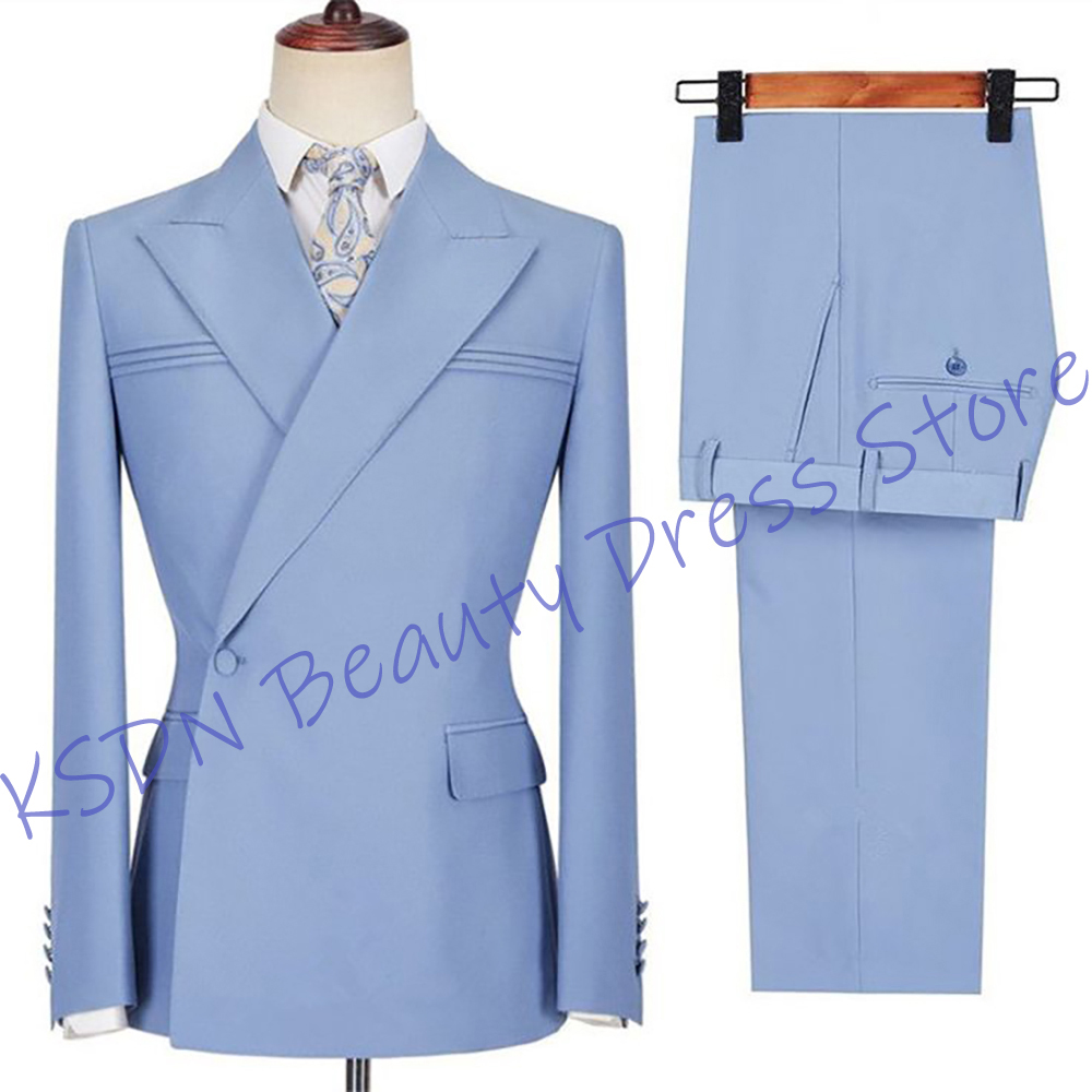 بدلة رجالية أنيقة باللون الأزر - مراجعة Men'S Formal Evening Wear وسعره