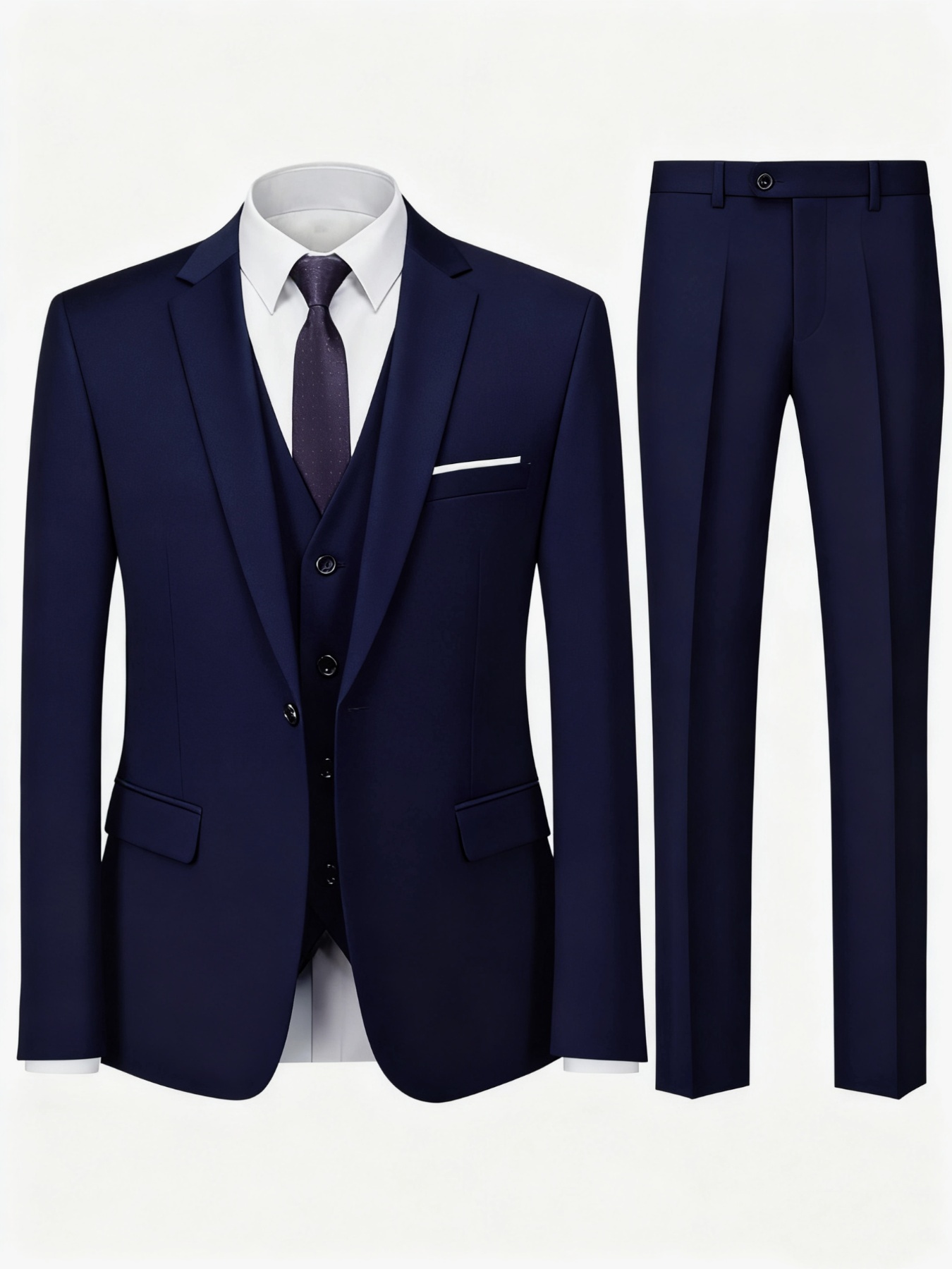 بدلة رجالية أنيقة بقصة ضيقة من - مراجعة Mens Formal Look وسعره