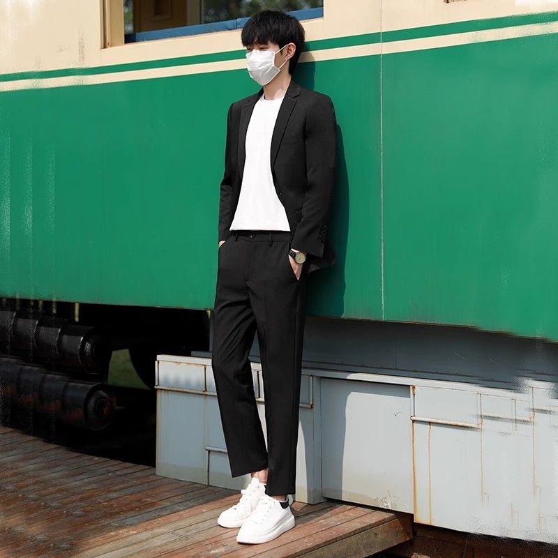 طقم بدلة صيفية خفيفة الوزن للر - مراجعة Korean Men Formal Wear وسعره