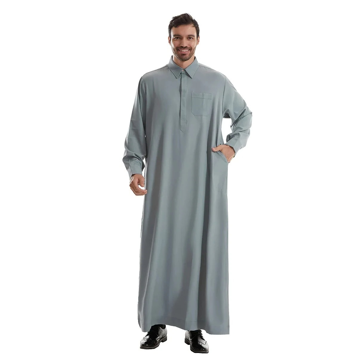 ثوب رجالي طويل بياقة، زي إسلام - مراجعة Men Formal Wear Dubai وسعره
