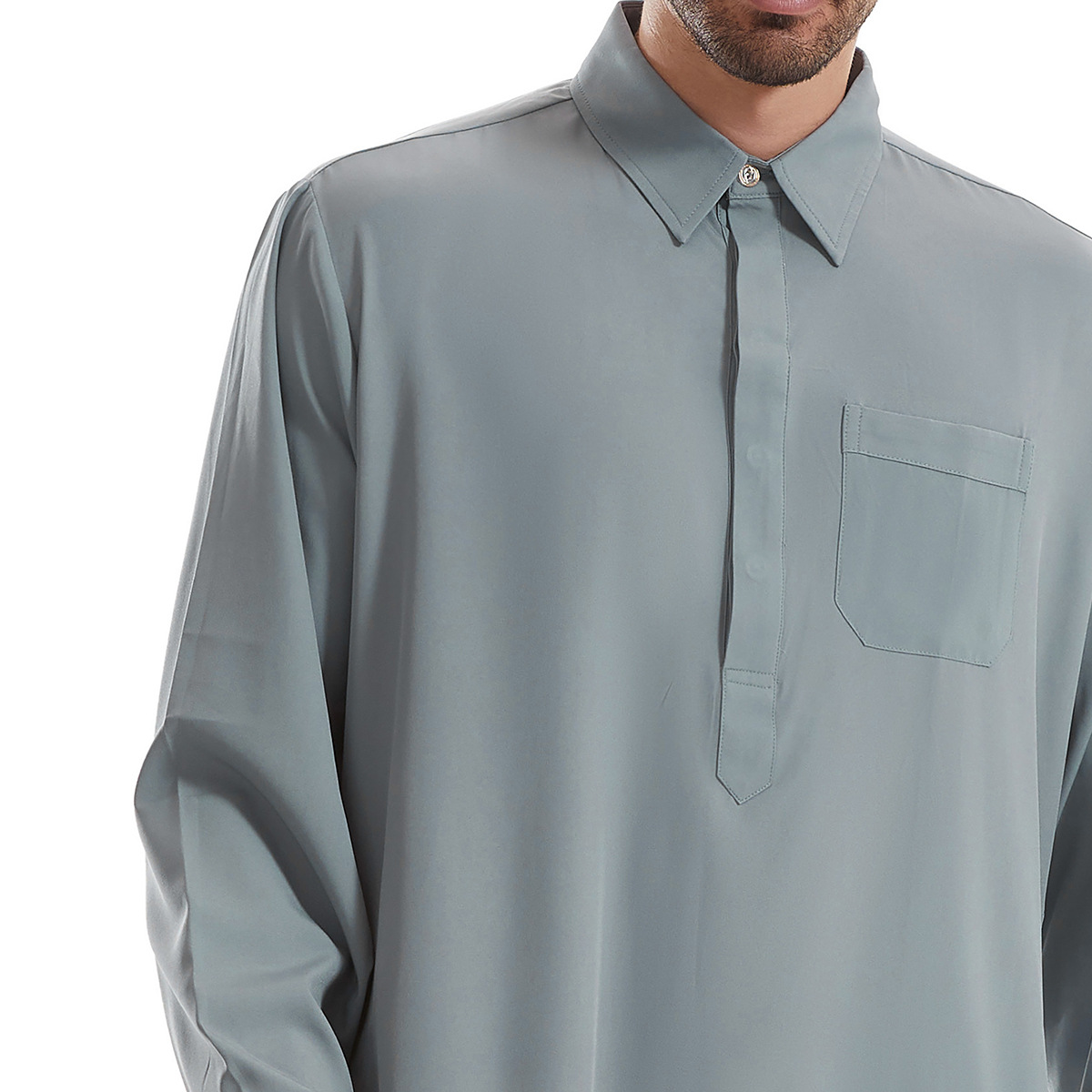 ثوب رجالي طويل بياقة، زي إسلام - مراجعة Men Formal Wear Dubai وسعره